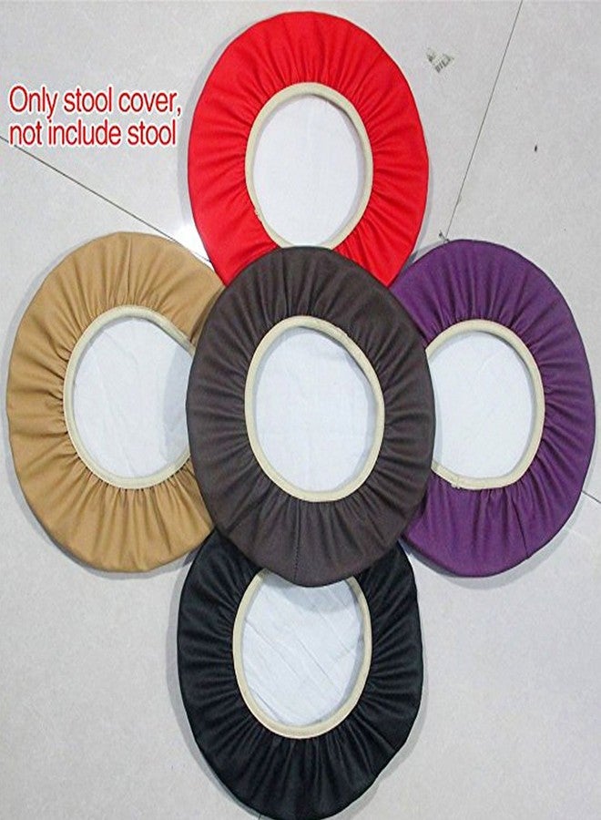 Levoberg غطاء كرسي بار دائري من الجلد الصناعي من ليفوبيرج، مزود بمطاط، مقاس 15.74 بوصة، بنقشة شبكية سوداء - Image 3